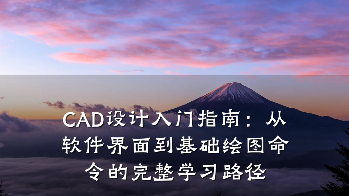 CAD设计入门指南:从软件界面到基础绘图命令的完整学习路径