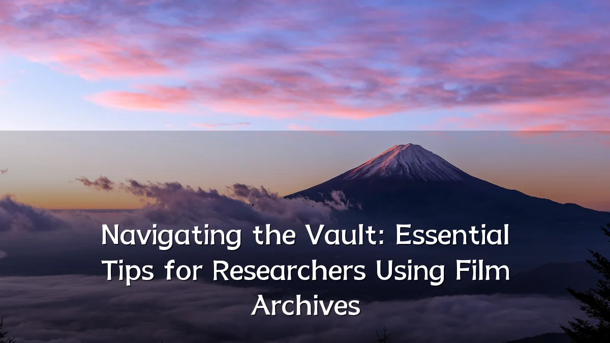 Navigating the Vault: Essential Tips for Researchers Using Film Archives