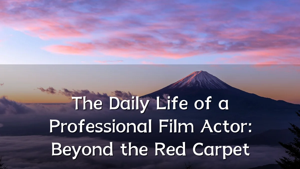 The Daily Life of a Professional Film Actor: Beyond the Red Carpet