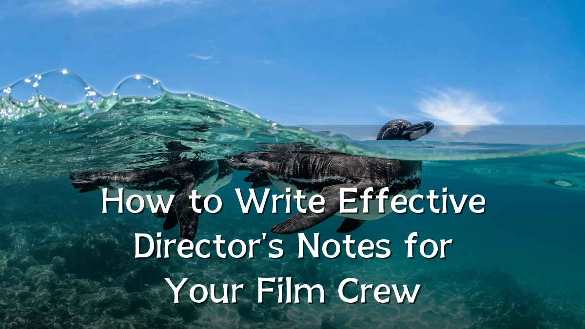 How to Write Effective Director's Notes for Your Film Crew