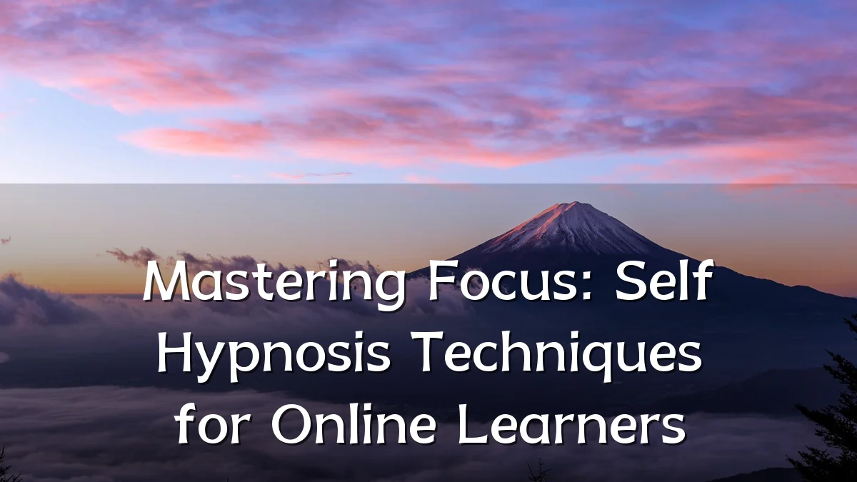 Mastering Focus: Self Hypnosis Techniques for Online Learners