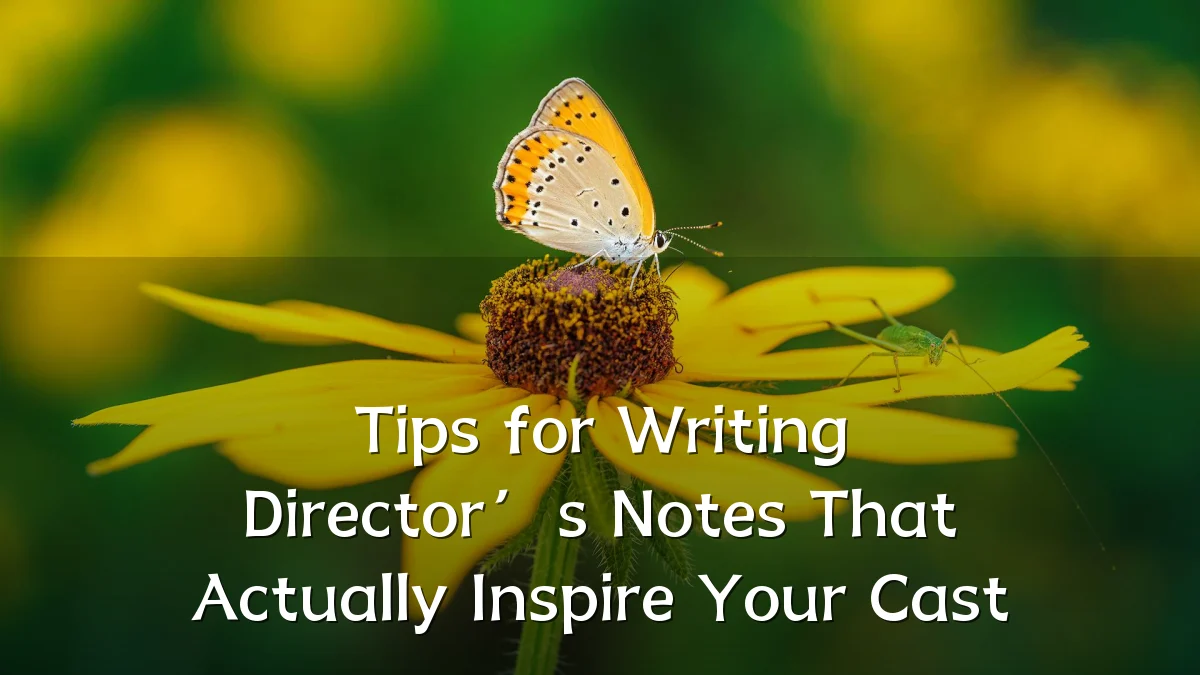 Tips for Writing Director’s Notes That Actually Inspire Your Cast