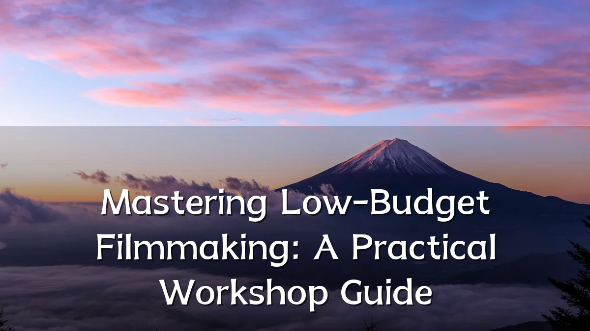 Mastering Low-Budget Filmmaking: A Practical Workshop Guide