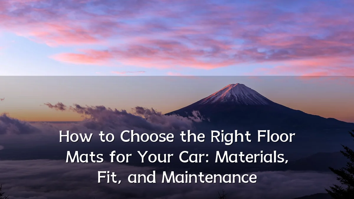 How to Choose the Right Floor Mats for Your Car: Materials, Fit, and Maintenance
